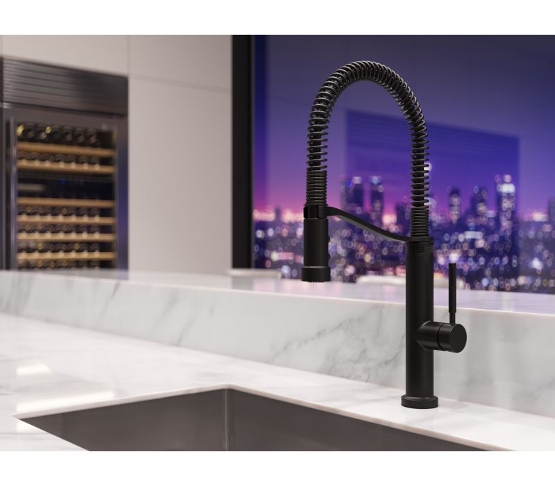Bruton Culinary Faucet in Matte Black Finish